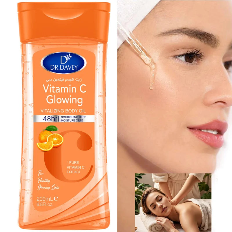 Coffret Soin Vitamine C DR.DAVEY – Lotion Corps, Savon & Huile Corps 735ml – CLEVI Paris