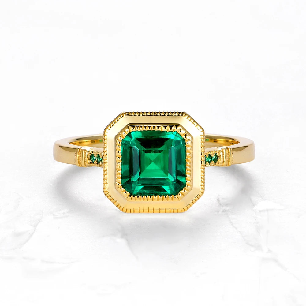 Bague émeraude de laboratoire Asscher – CLEVI Paris