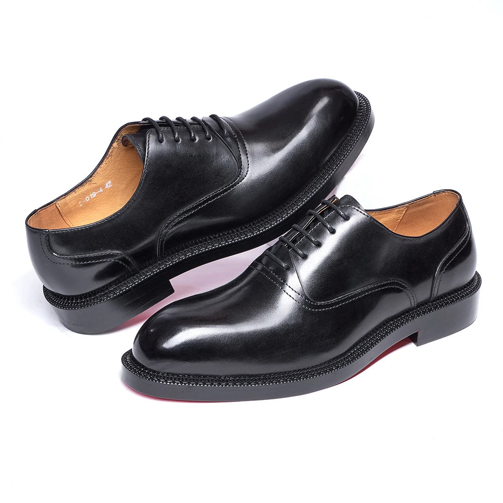 Oxford Wholecut Cuir Véritable Homme Respirant Rehaussant Bureau & Mariage – CLEVI Paris