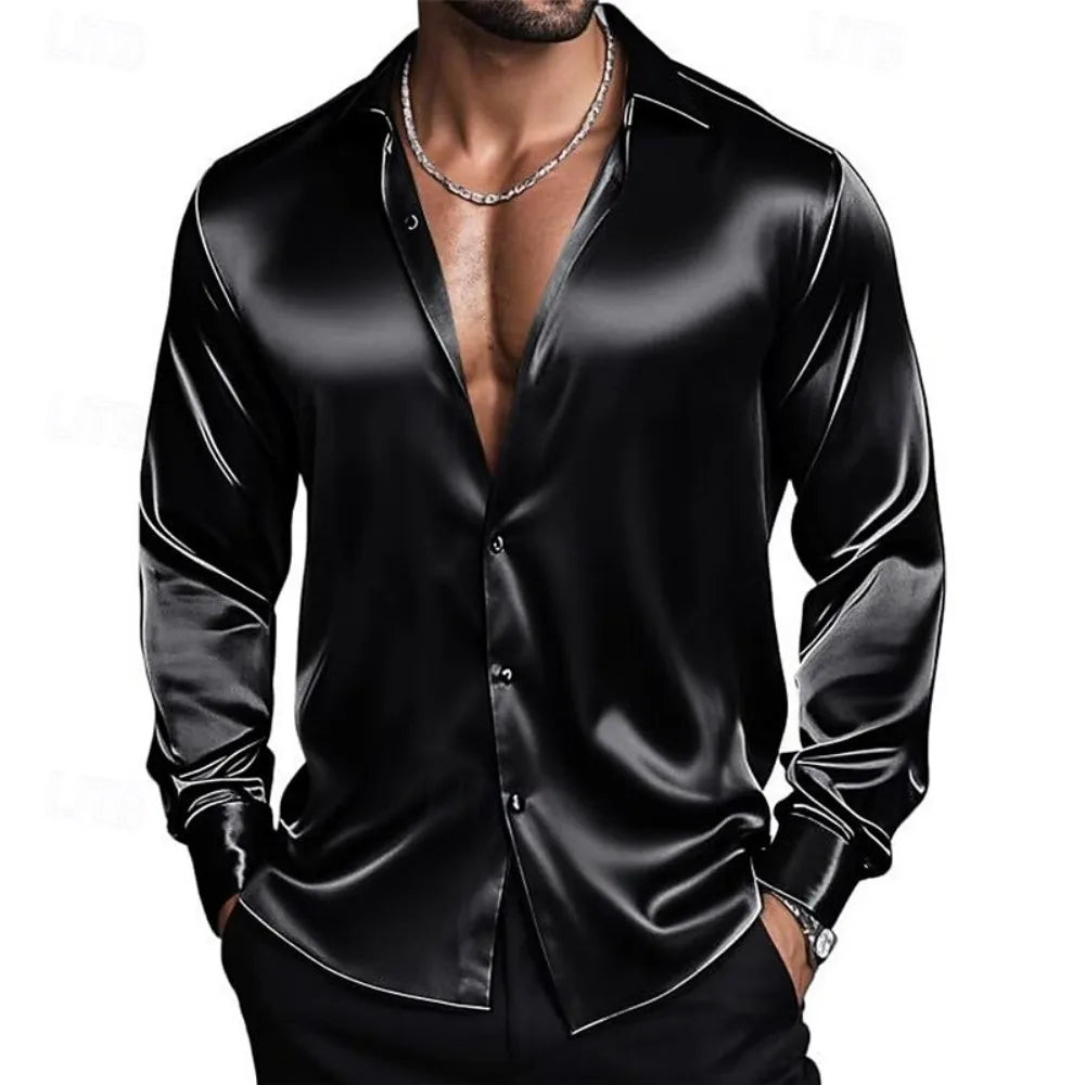 Chemise Homme Unie en Soie et Rayonne – CLEVI Paris