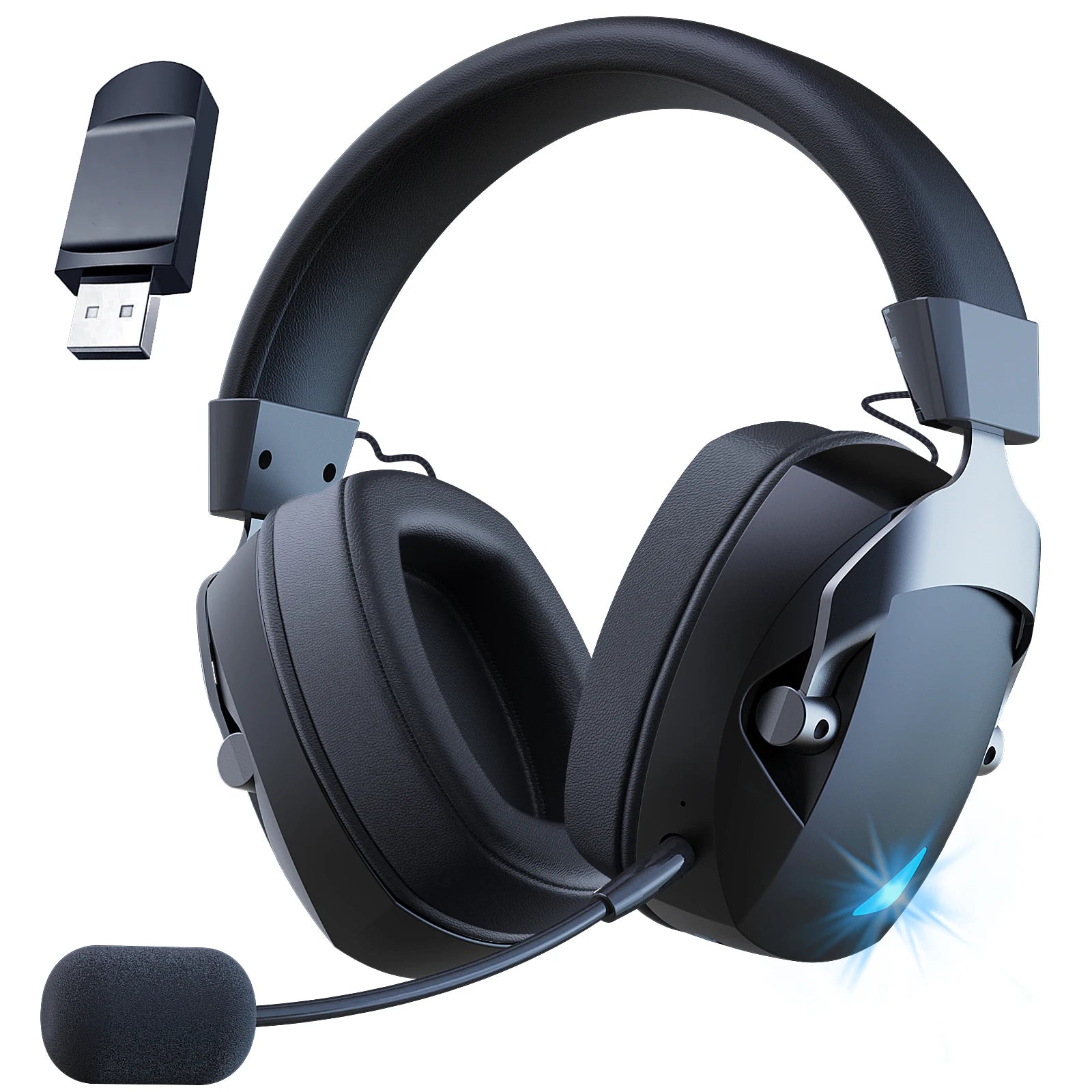 Casque Gaming Sans Fil Acinaci – Micro Détachable, 2.4G / Bluetooth / Jack 3.5mm, 36H
