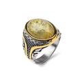 Bague Homme Pierre Acier Inoxydable Vintage – CLEVI Paris