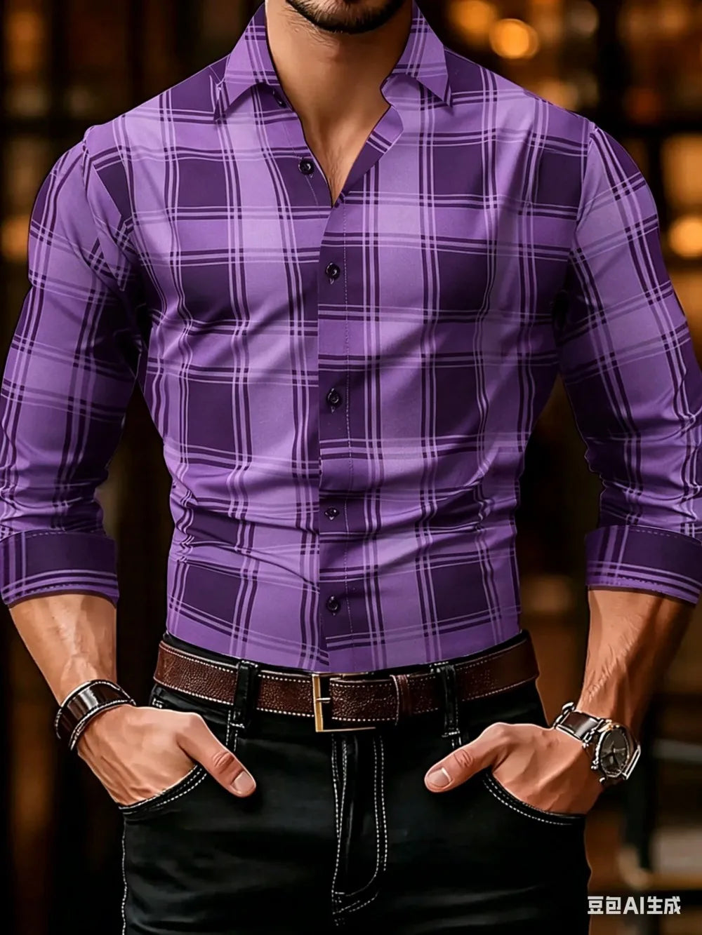 Chemise homme à carreaux casual business – CLEVI Paris