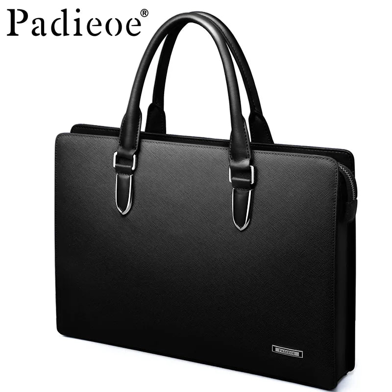Serviette Cuir Véritable Homme Padieoe NB151226 Rigide Business – CLEVI Paris