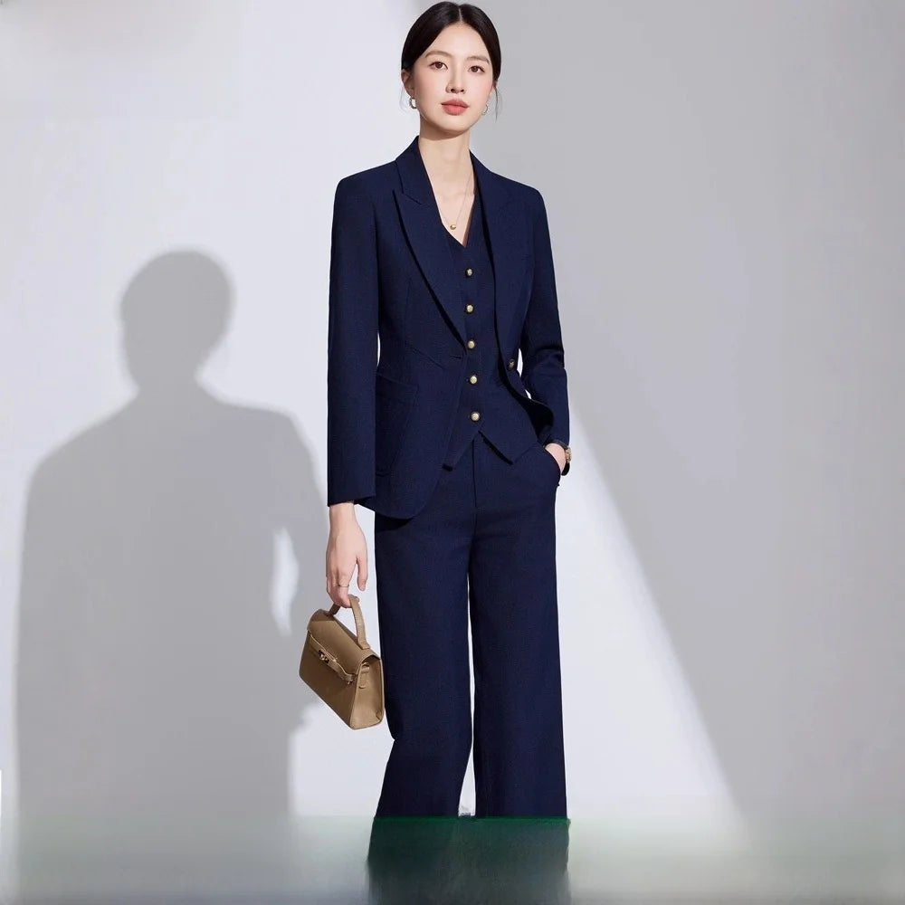 Ensemble Tailleur Femme Professionnel Bureau Manches Longues 8 Coloris – CLEVI Paris