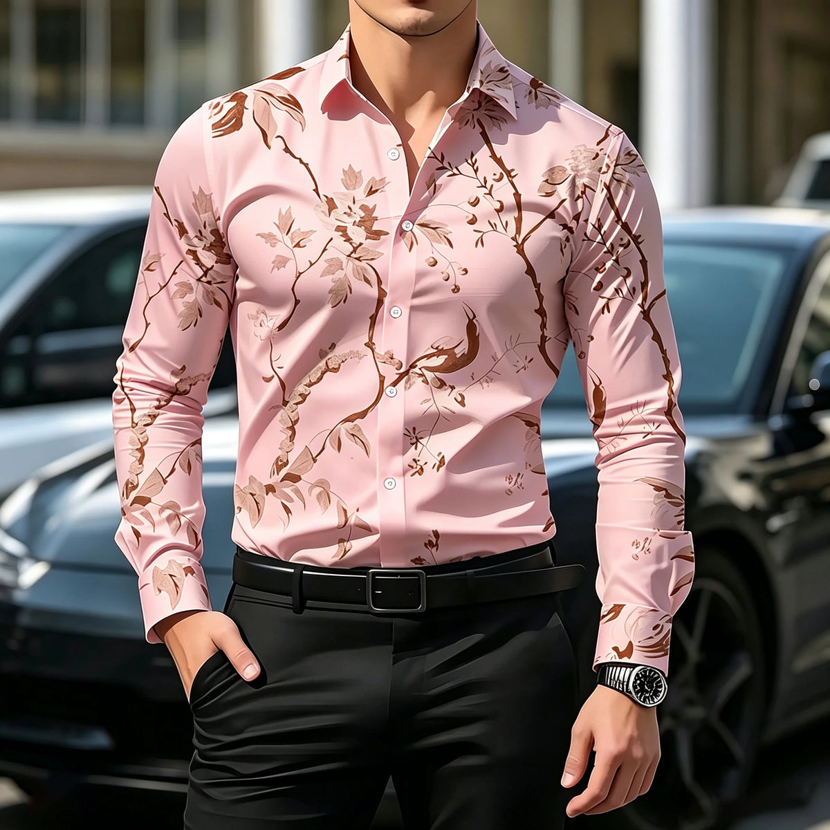 Chemise homme extensible manches longues – CLEVI Paris
