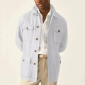 Veste safari homme en lin décontractée – CLEVI Paris