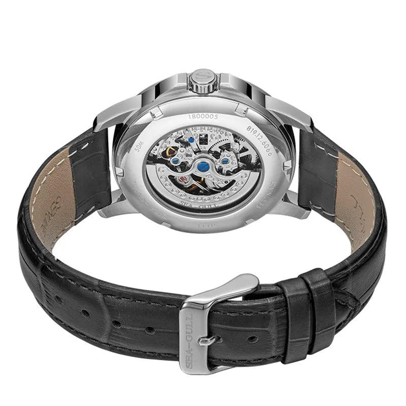 Montre Automatique Seagull Homme Saphir Cuir – CLEVI Paris