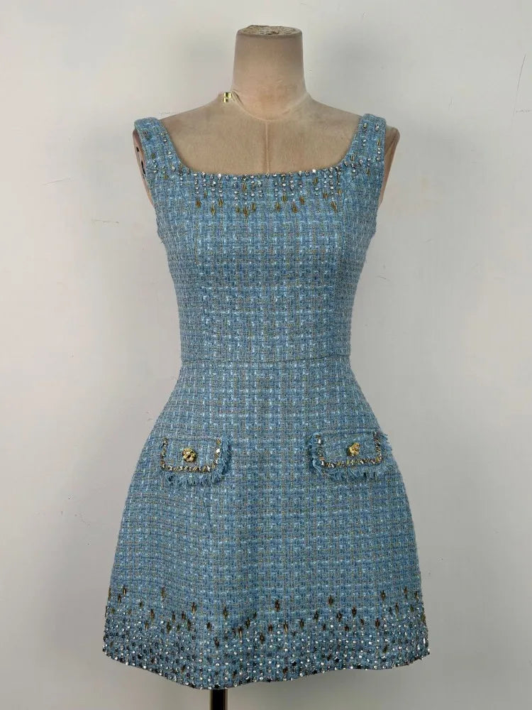 Ensemble femme tweed, veste et robe – CLEVI Paris