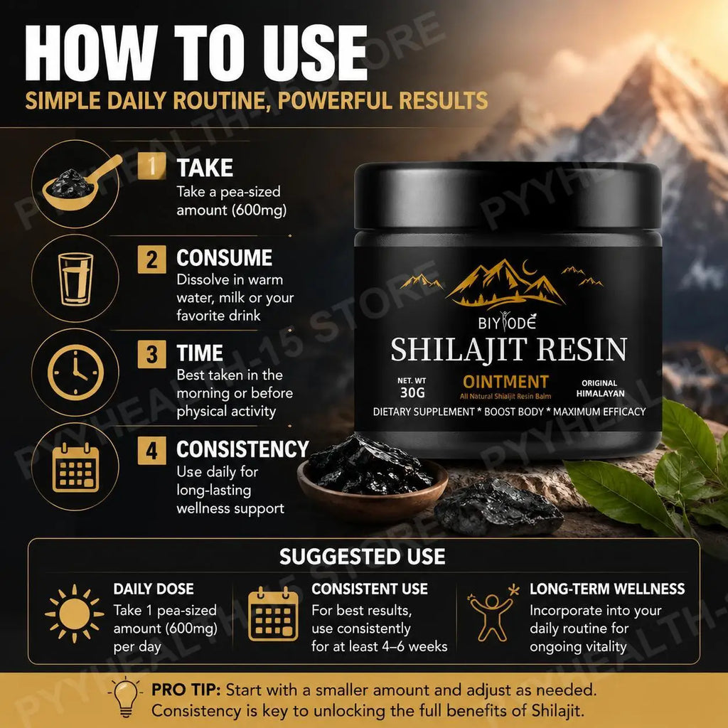 Résine de shilajit Biyode, 30 g – CLEVI Paris