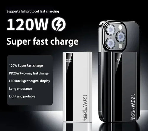 Batterie Externe 120W Charge Rapide 50000-200000mAh – CLEVI Paris