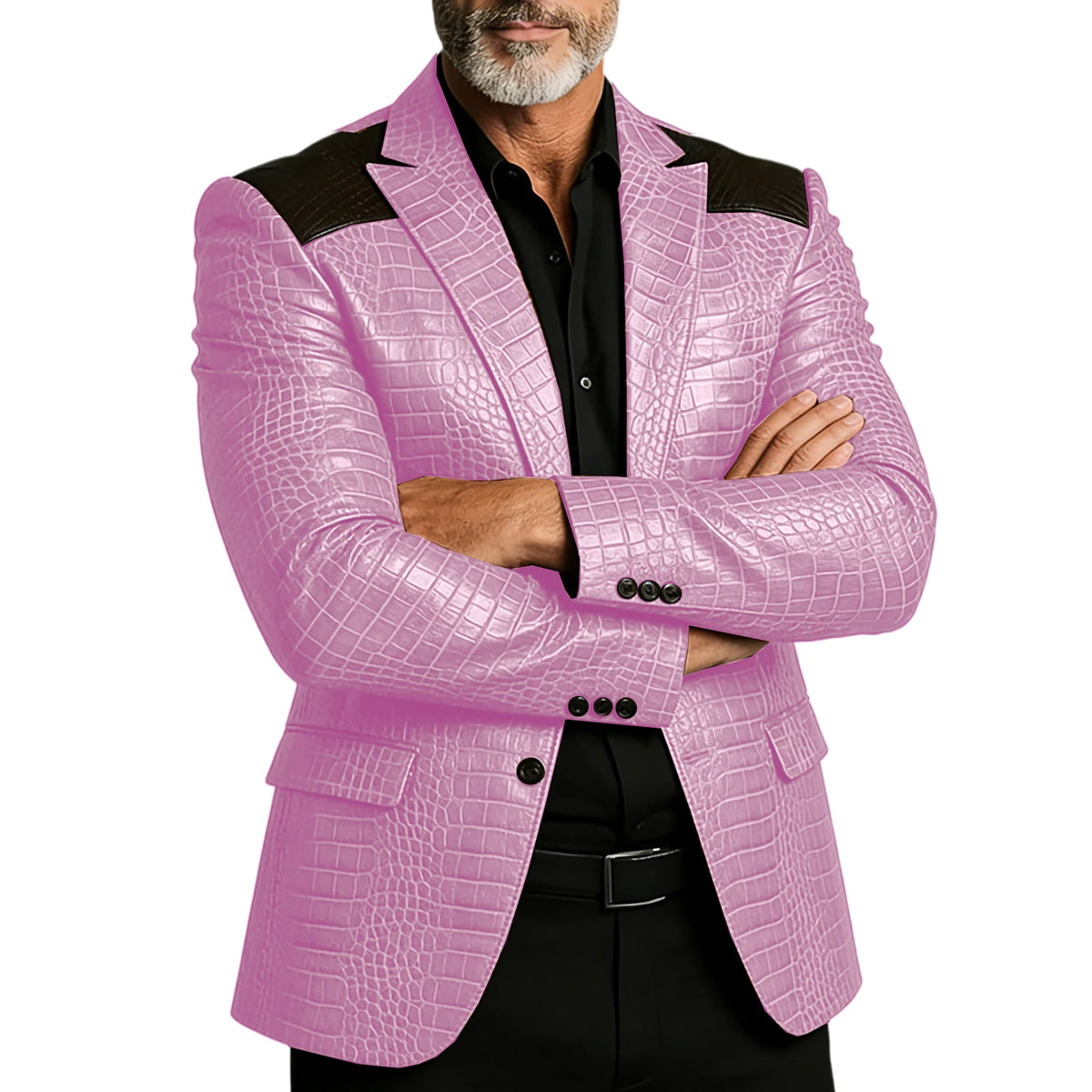 Blazer effet crocodile homme – CLEVI Paris