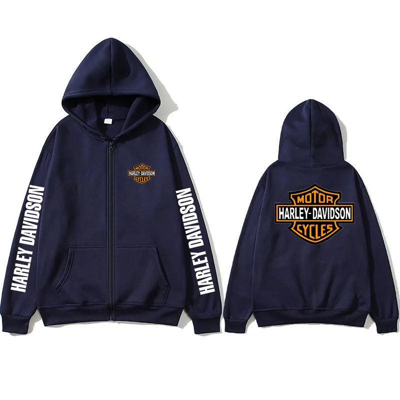 Sweatshirt Zippé à Capuche Harley Davidson – CLEVI Paris