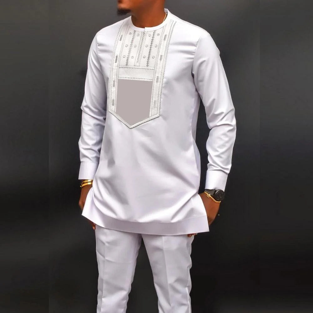 Kaftan Homme 2 Pièces Manches Longues – CLEVI Paris