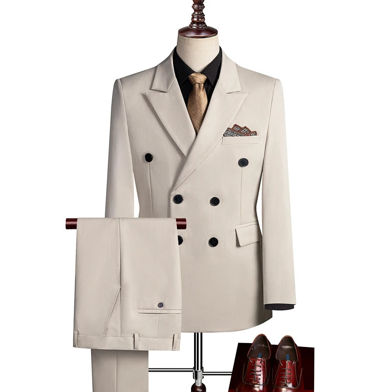 Smoking homme croisé bleu marine – CLEVI Paris