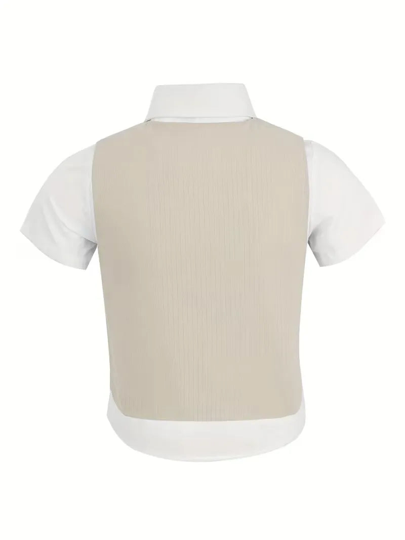 Ensemble cérémonie enfant gilet et short – CLEVI Paris