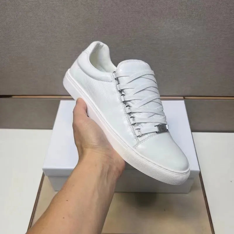 Sneakers Basses Cuir Véritable Boucle Cristal Homme EU 38-47 – CLEVI Paris