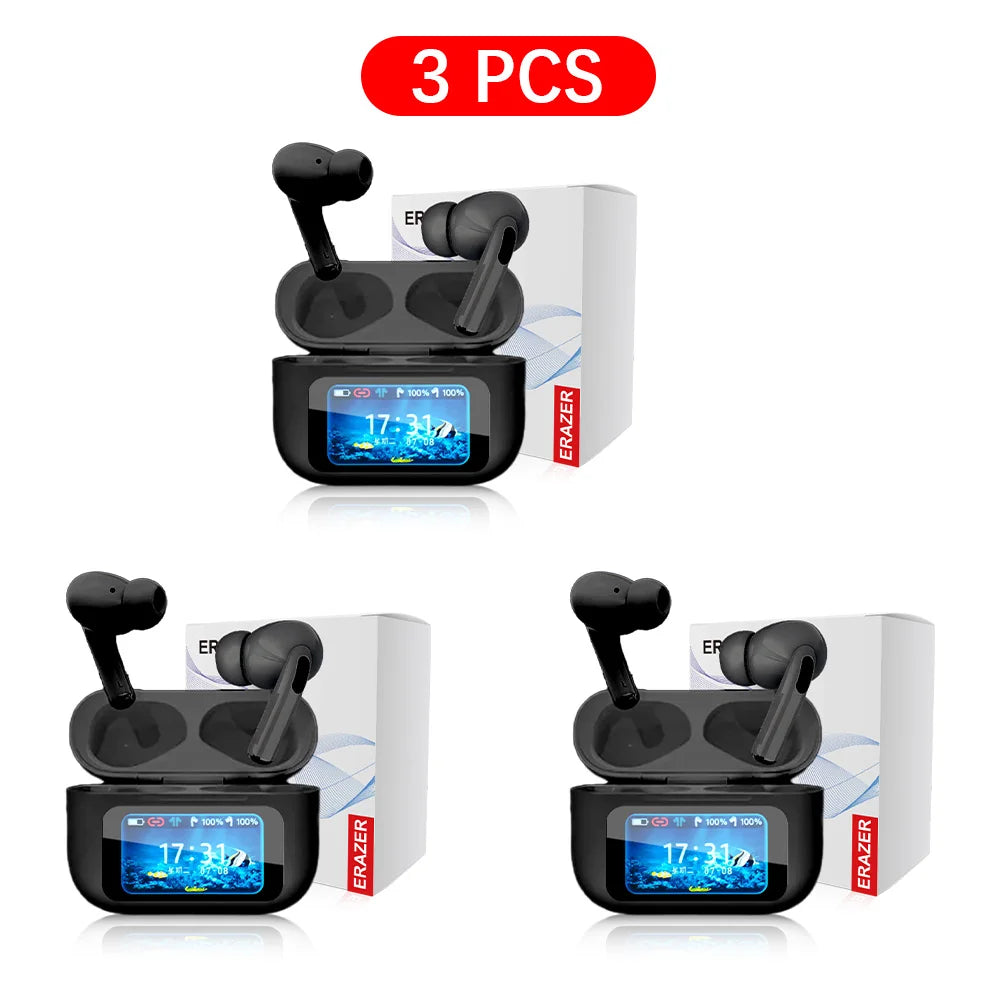 Écouteurs TWS ERAZER ANC Écran LCD Tactile Bluetooth 5.0 – CLEVI Paris