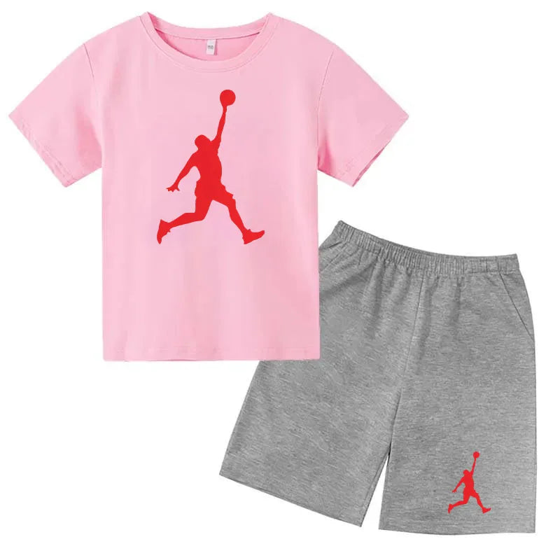 Ensemble enfant imprimé T-shirt et short – CLEVI Paris