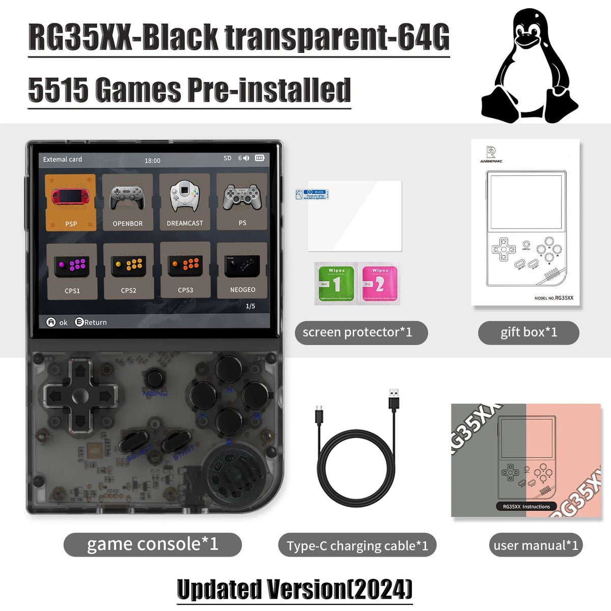 Console rétro Anbernic RG35XX 2024 – CLEVI Paris