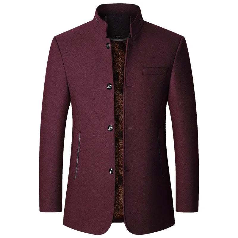 Manteau Homme Épais en Cachemire et Polyester – CLEVI Paris