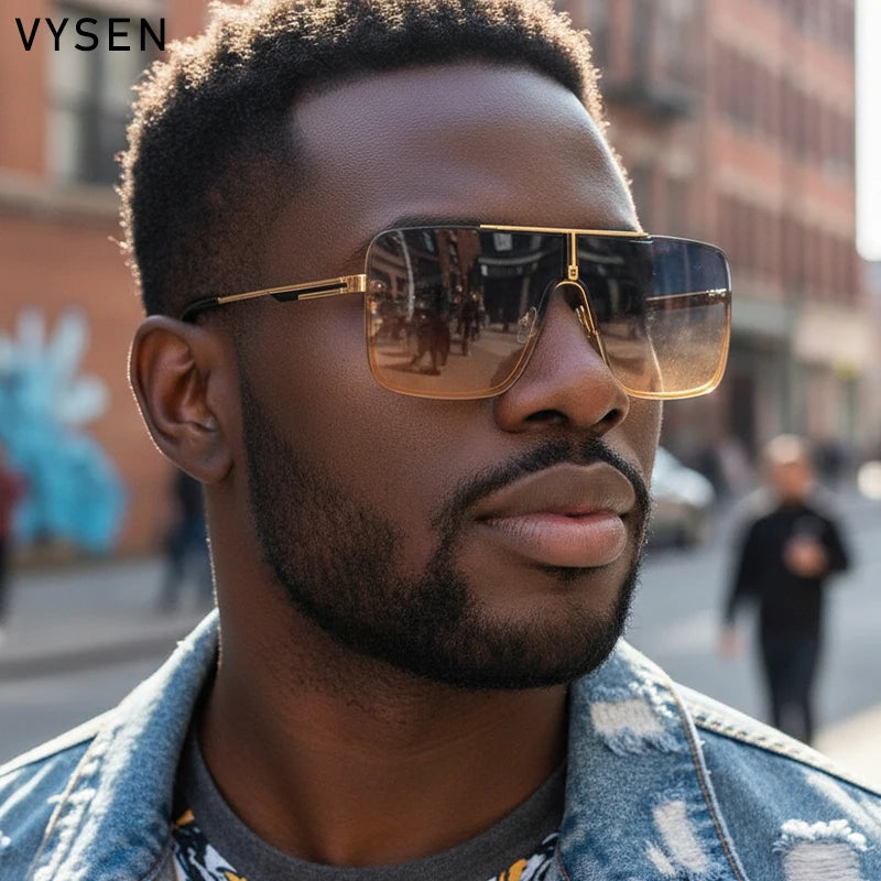 Lunettes homme carrées oversize en alliage – CLEVI Paris