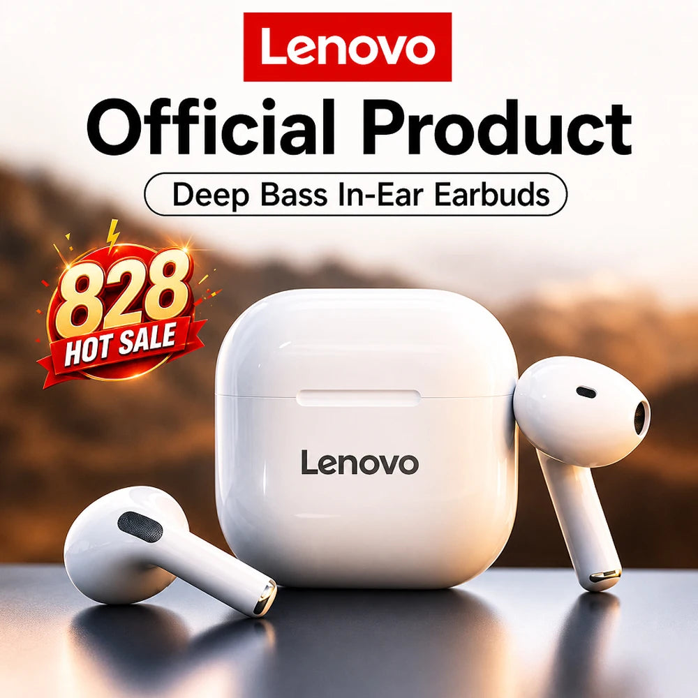 Écouteurs TWS Lenovo LP40 Bluetooth 5.3 ANC HiFi Gaming – CLEVI Paris