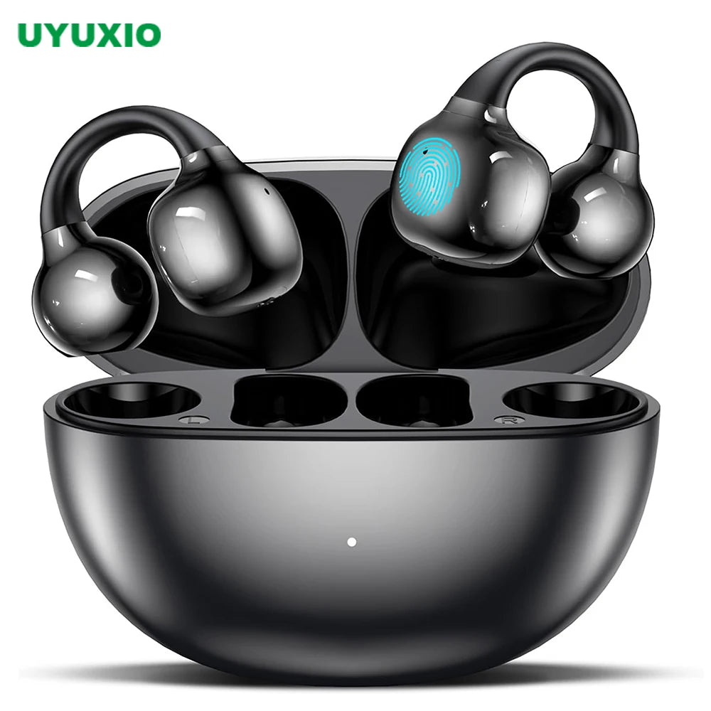 Écouteurs Clip-On Open-Ear UYUXIO BT 6.0 72H ENC – CLEVI Paris