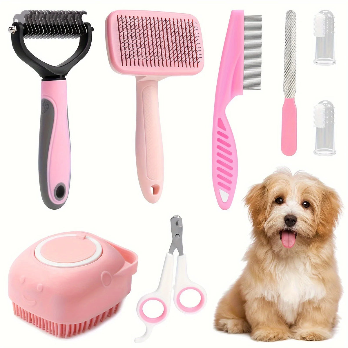 Kit de toilettage pour chat avec brosses – CLEVI Paris