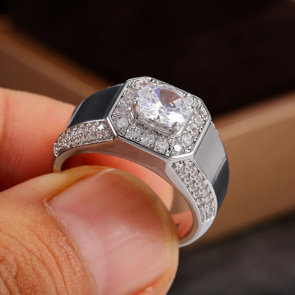 Bague Homme Argent 925 Zircon – CLEVI Paris