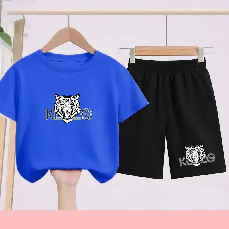 Ensemble enfant imprimé à col rond – CLEVI Paris
