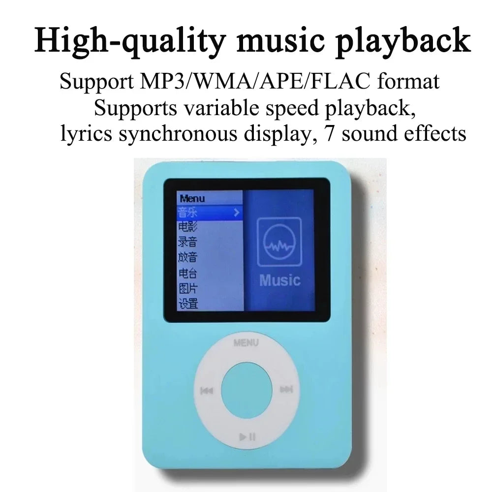 RJYLZ 3TH Lecteur MP4 Boîtier Métal Écran LCD 1,8" FM Enregistreur Jeux – CLEVI Paris