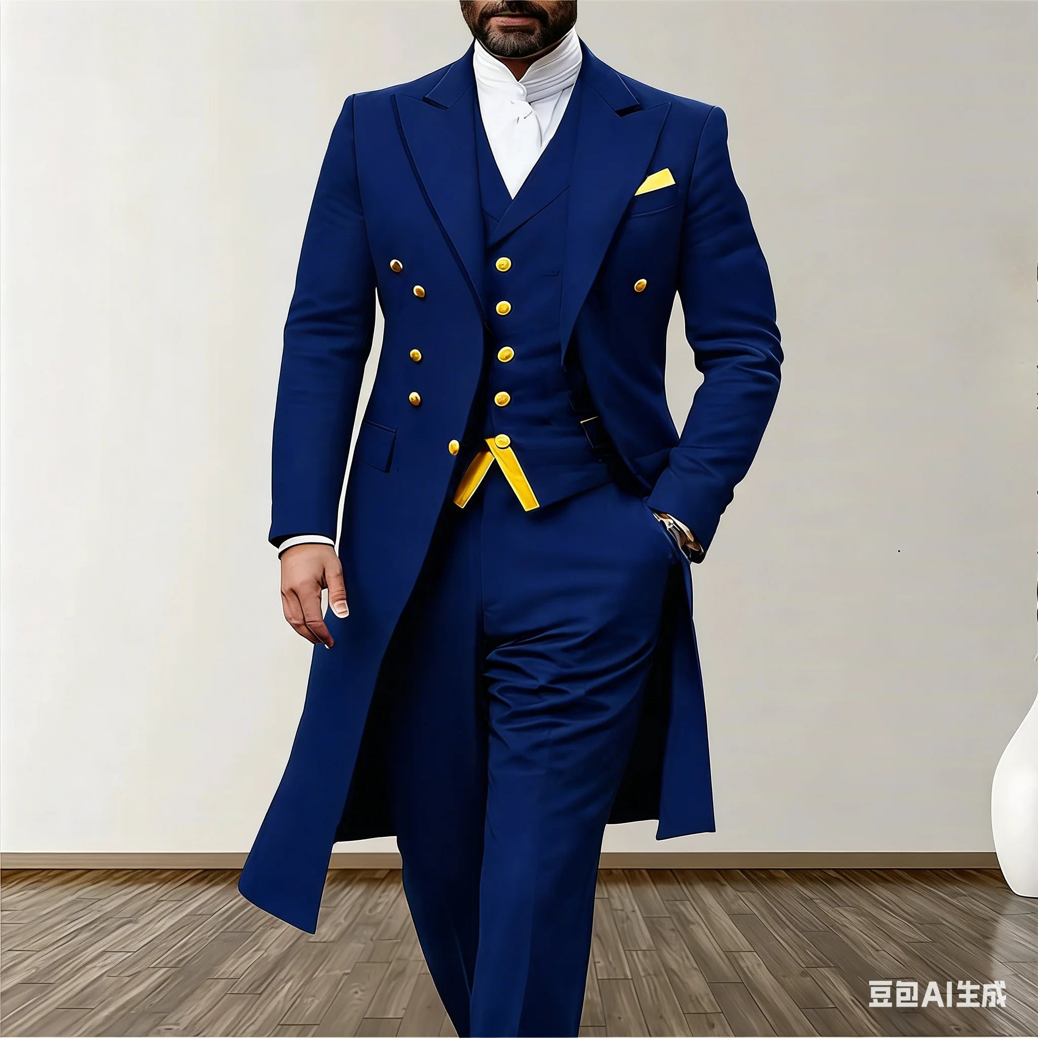 Costume 3 Pièces Homme – Smoking Satin Blazer + Gilet + Pantalon | Mariage & Soirée | XS-5XL