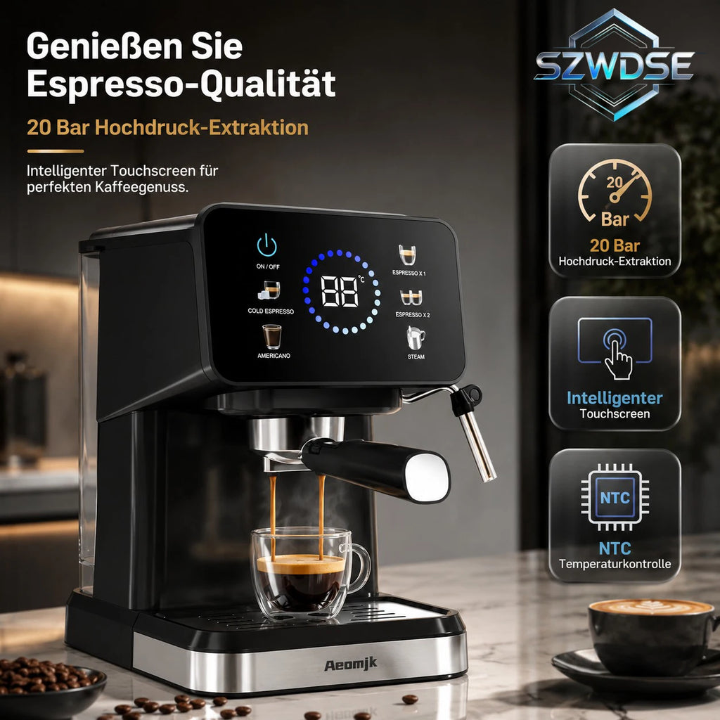 Machine expresso semi-automatique 1,5 L et mousseur – CLEVI Paris