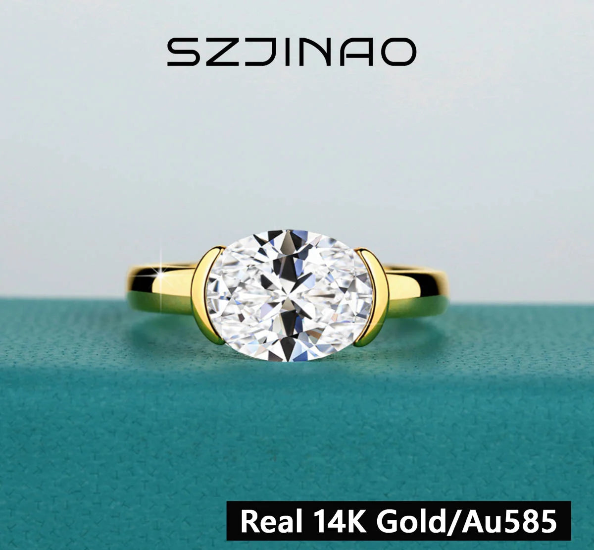 Bague Femme Moissanite 2/3 Carats 14K ou 925 – CLEVI Paris