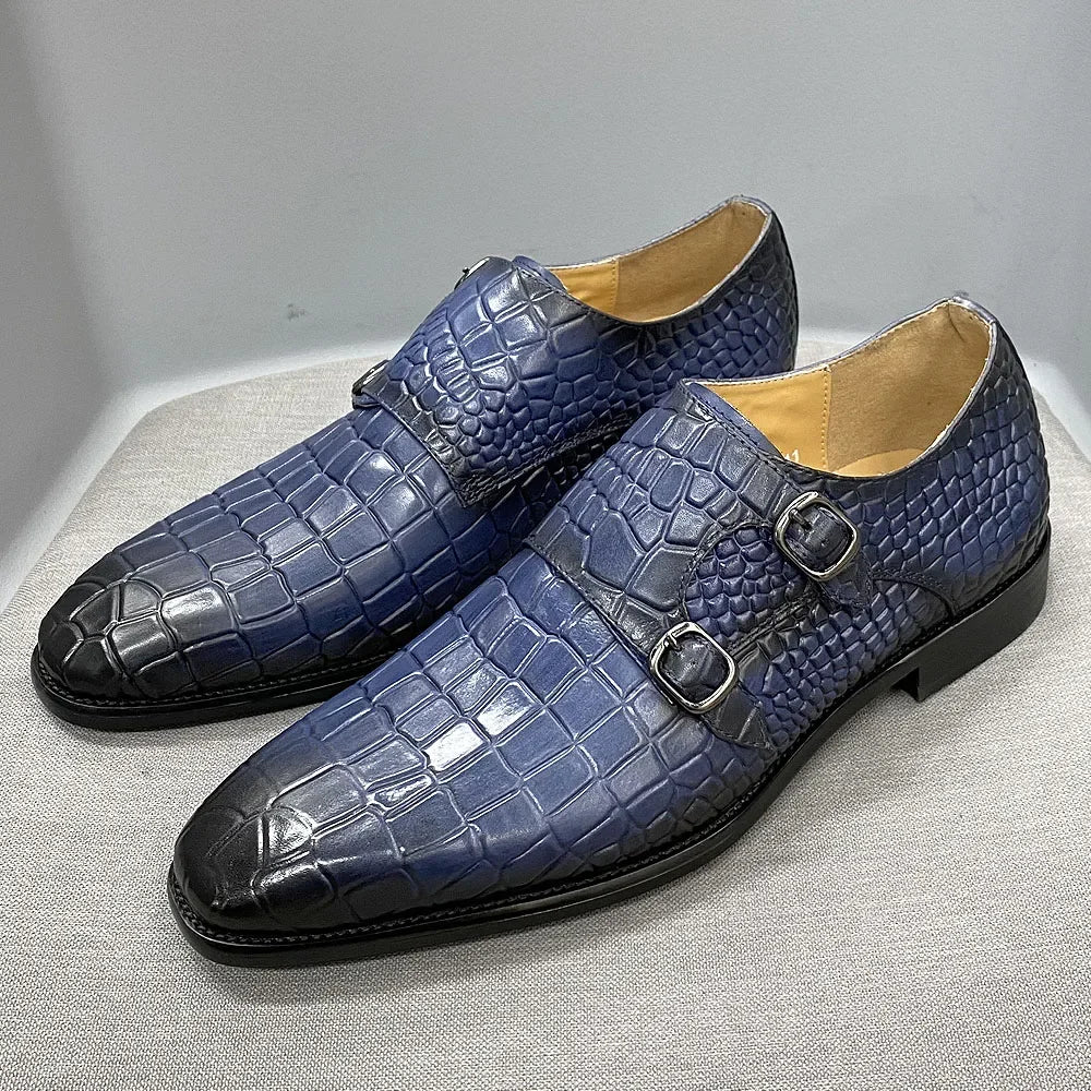 Chaussures homme à double boucle en cuir – CLEVI Paris
