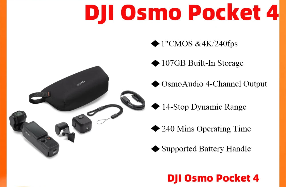 Caméra DJI Osmo Pocket 4 préactivée – CLEVI Paris