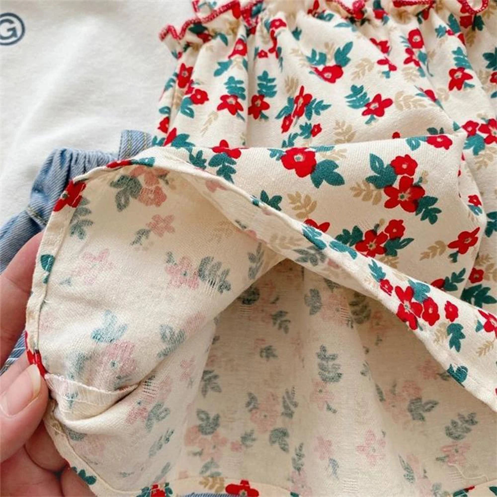 Ensemble fille débardeur fleuri et short – CLEVI Paris