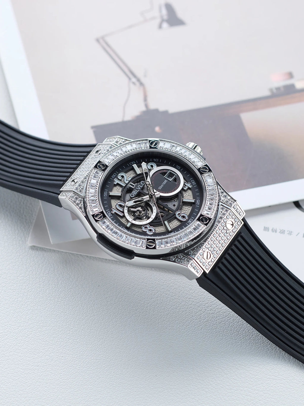 Montre Homme Mécanique Automatique Squelette Saphir 44mm – CLEVI Paris