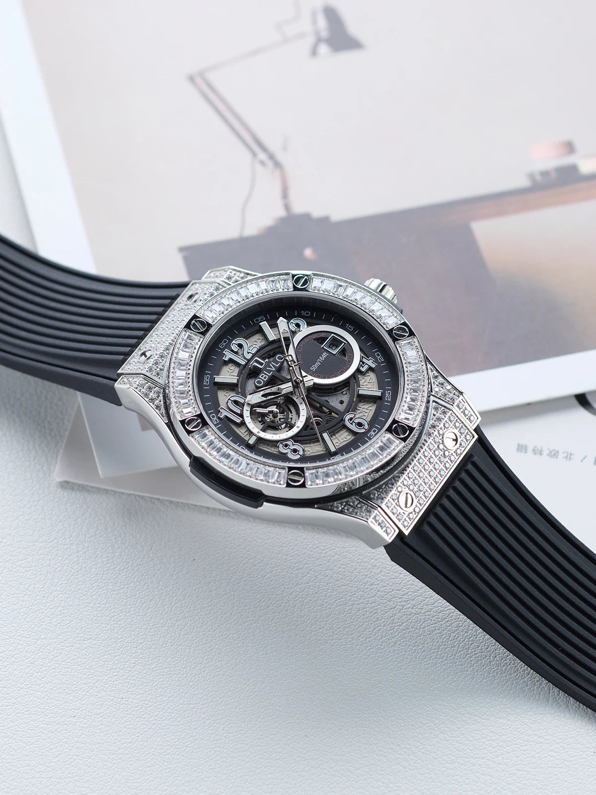 Montre Homme Mécanique Automatique Squelette Saphir 44mm – CLEVI Paris