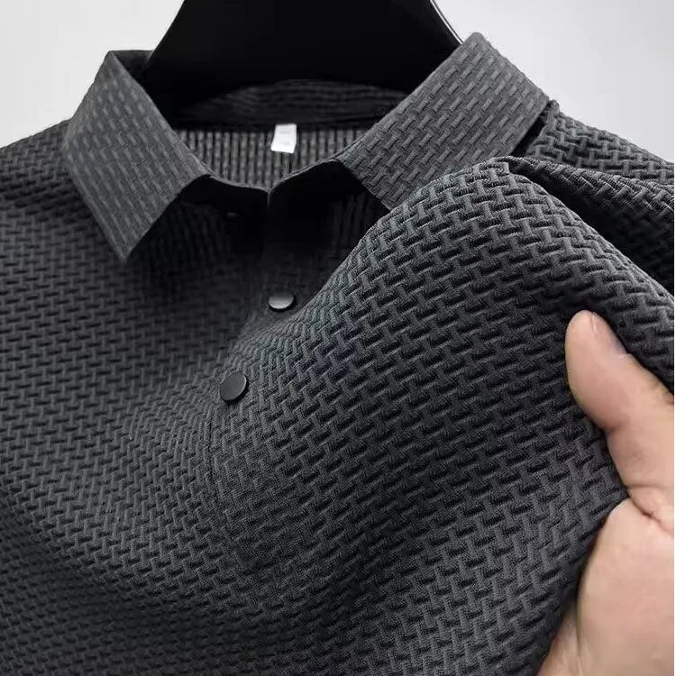 Polo Homme Ice Silk Ajourné Manches Courtes Respirant Business Casual Été Multi-Couleurs M-5XL – CLEVI Paris