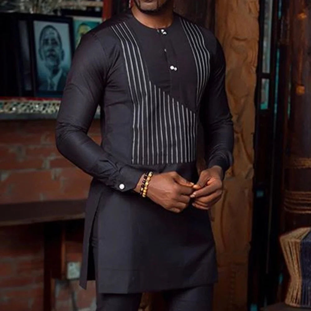 Costume Africain Homme 2 Pièces Kaftan – CLEVI Paris