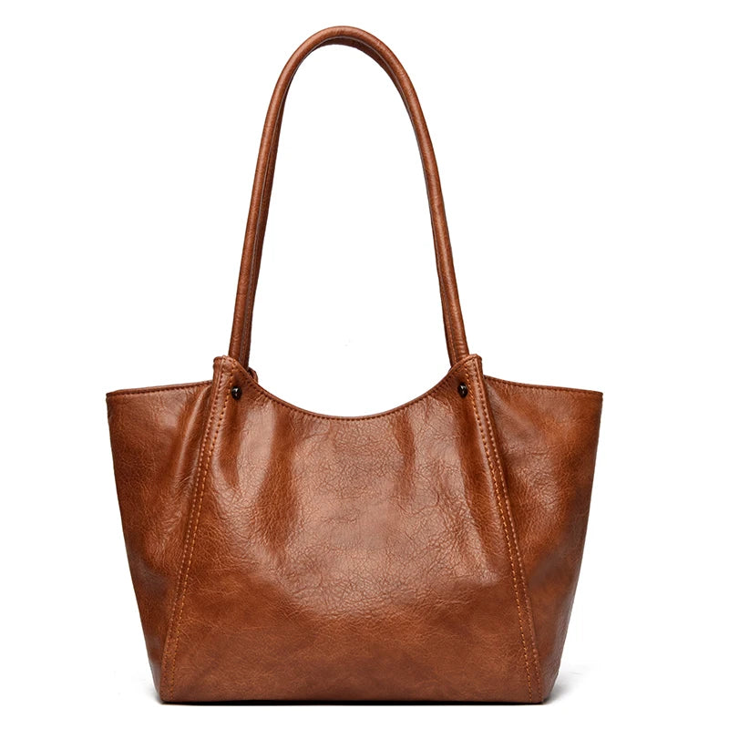 Cabas Vanderwah Cuir Vegan Vintage Femme 31x29cm Multi-Poches – CLEVI Paris