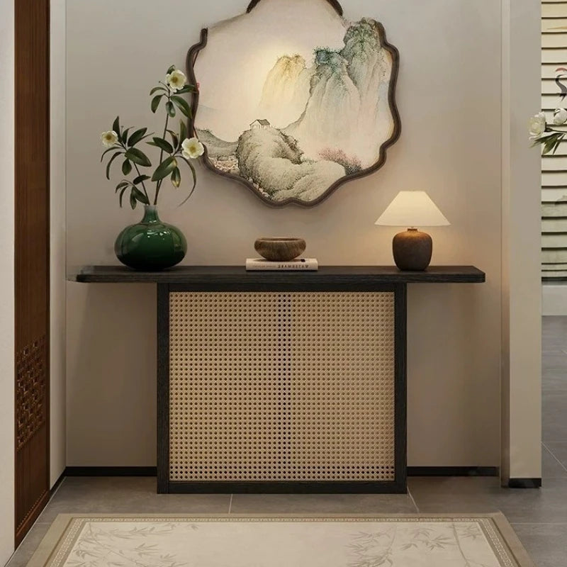 Console en chêne rouge avec tiroirs – CLEVI Paris