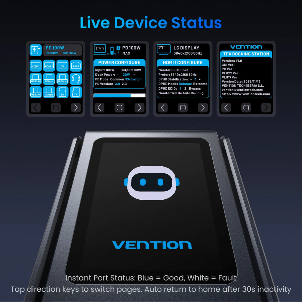 Docking Station Vention 13-en-1 8K MST Écran Tactile USB 3.2 10Gbps PD 100W – CLEVI Paris