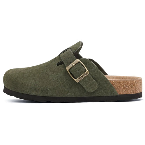 Chaussons Mules Suède Unisexe Semelle Liège & Support Voûte | 21 Coloris, Tailles 36-46 – CLEVI Paris