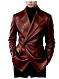 Blazer homme en similicuir, coupe ajustée – CLEVI Paris