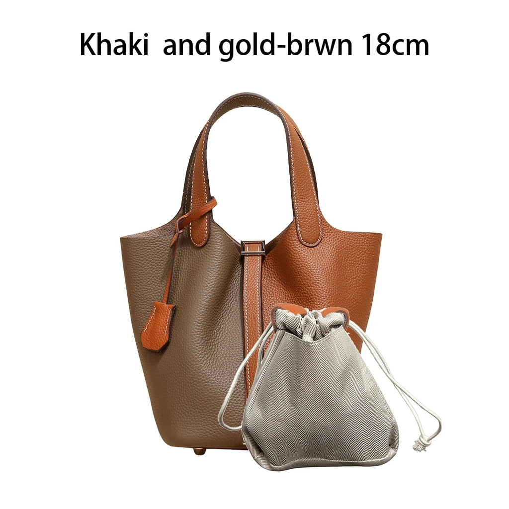 Sac Seau Femme Cuir Véritable Vache 2 Tailles 50+ Coloris Quincaillerie Argentée ou Dorée – CLEVI Paris