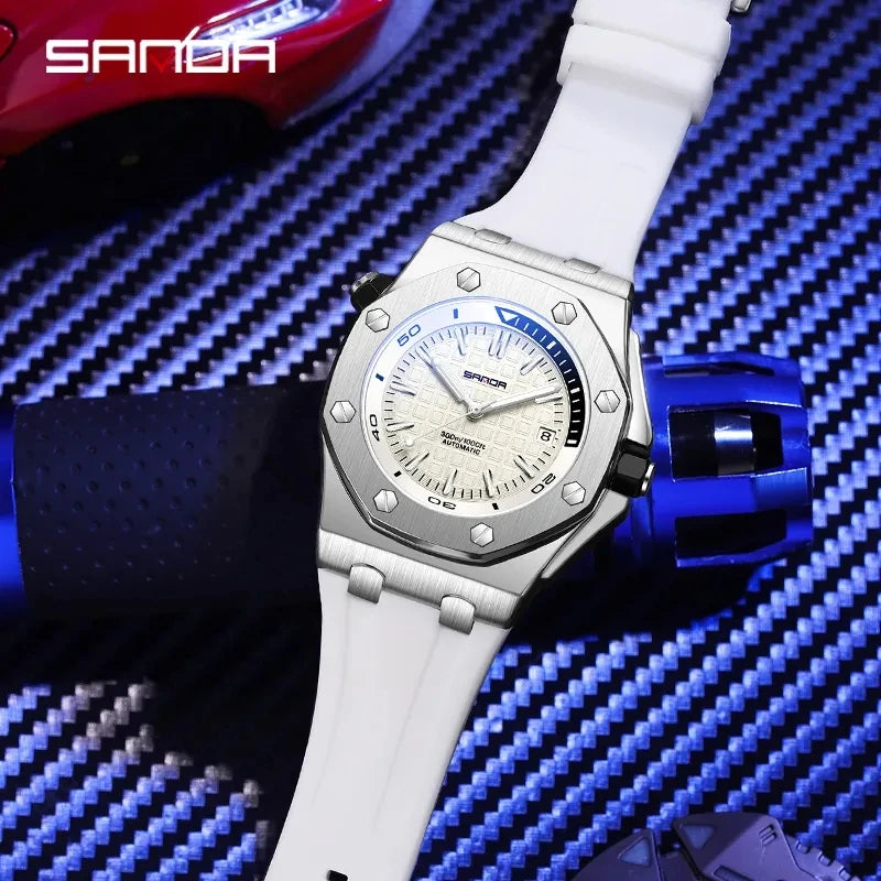 Montre Sport Quartz SANDA Homme Silicone Lumineuse – CLEVI Paris