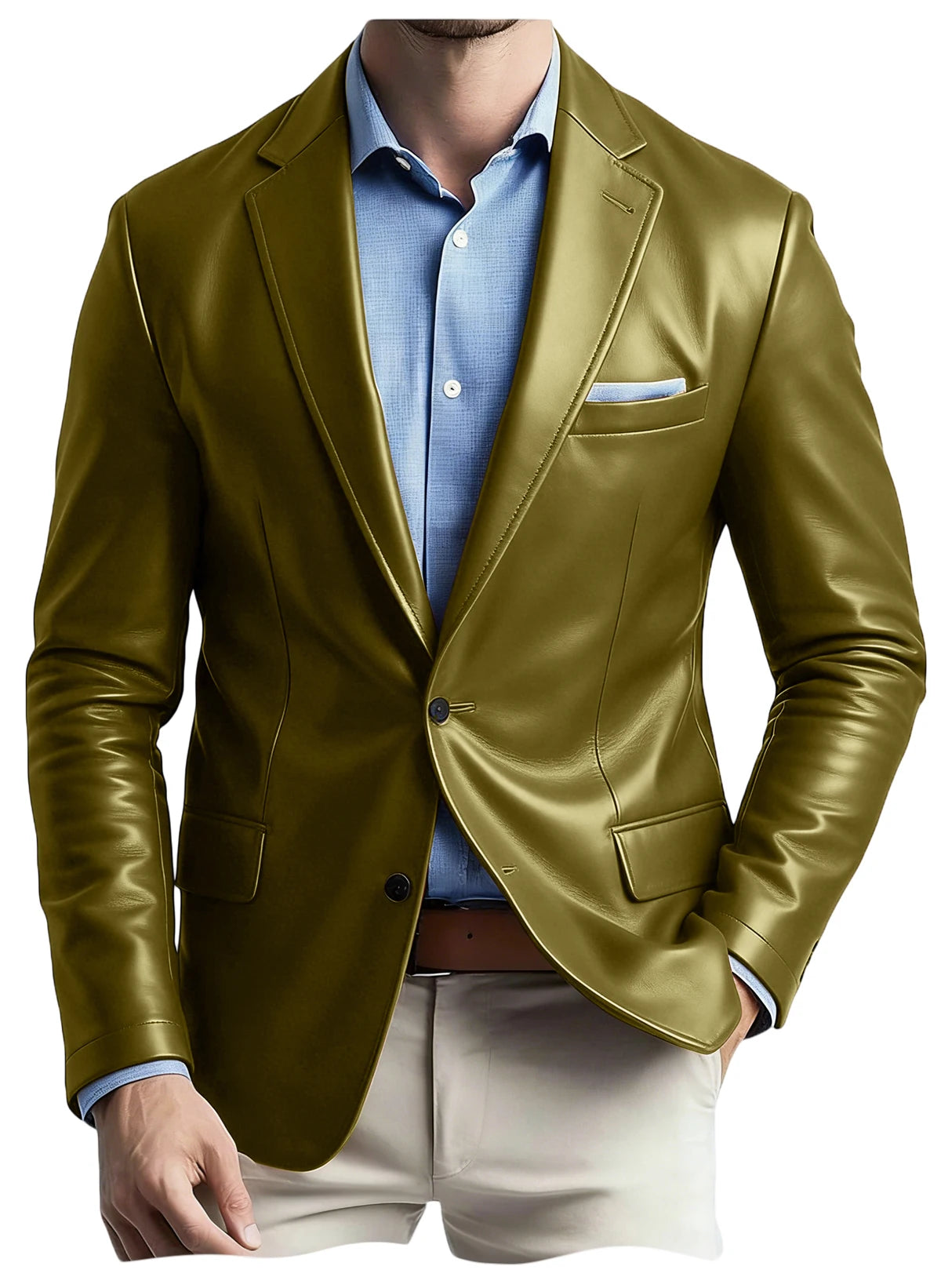 Blazer en similicuir pour homme – CLEVI Paris